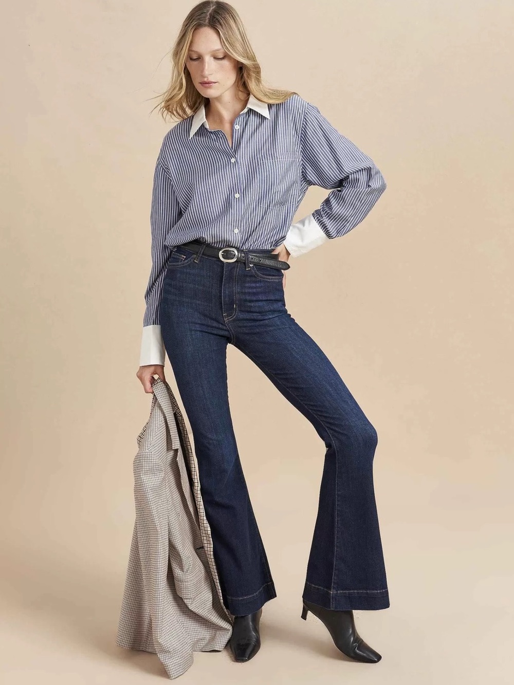 La Ligne Polly Flared Leg Jeans NEW